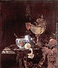 Willem Kalf Canvas Paintings - Still Life with Nautilus Cup